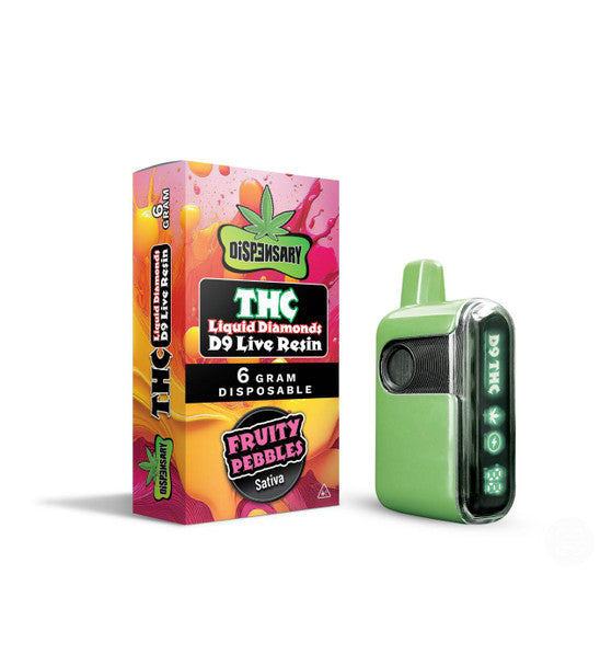 Dispensary Liquid Diamonds D9 Disposable Live Resin 6G - SATIVA FRUITY PEBBLES