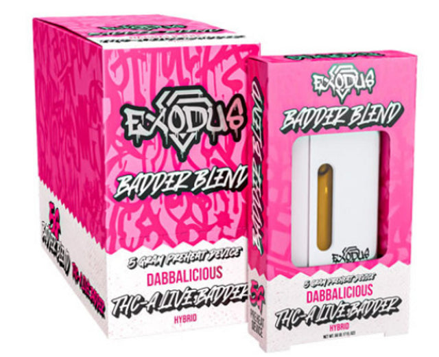 Exodus - Badder Blend THCA 5G Disposable - SATIVA or INDICA